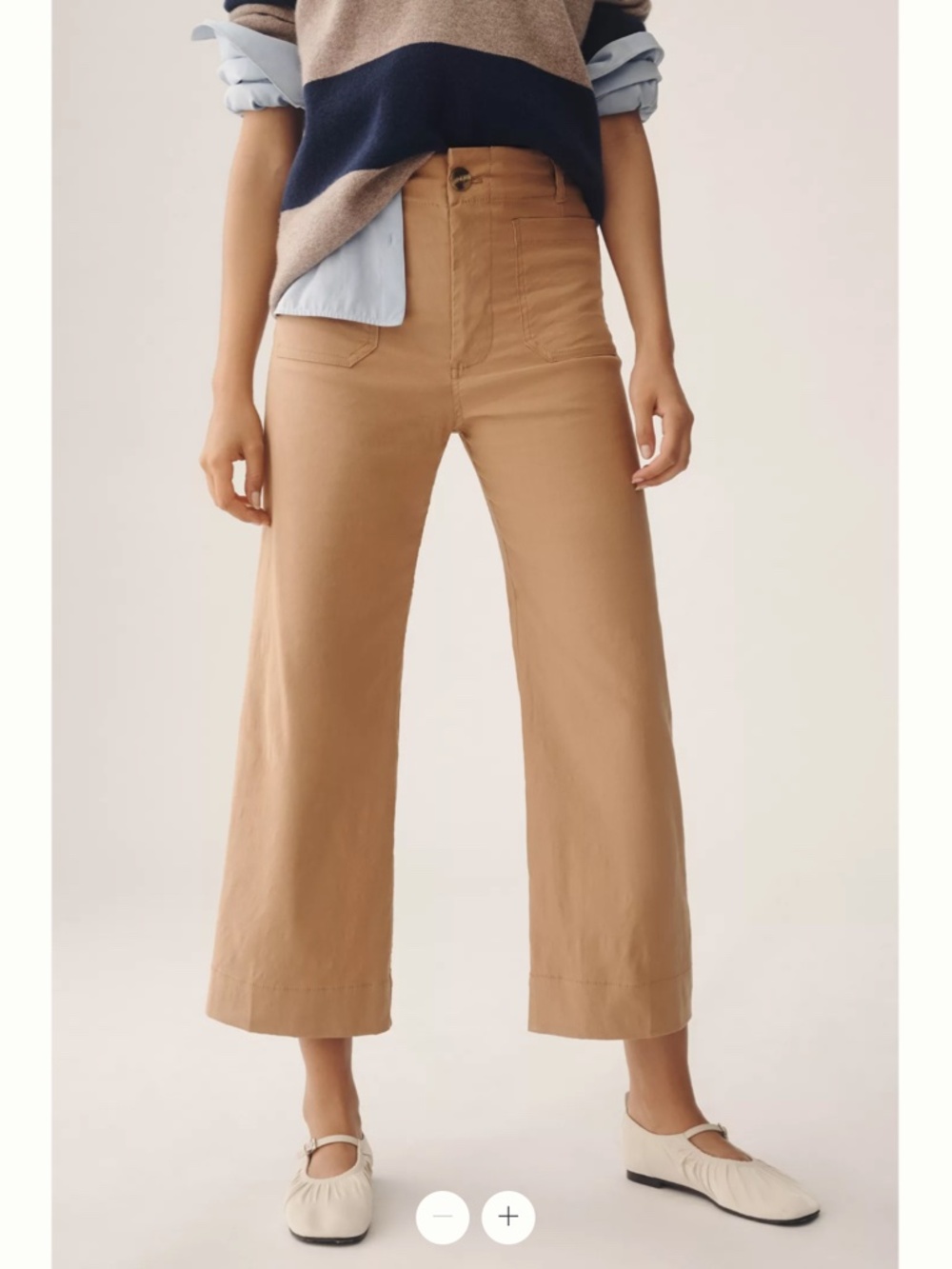 Anthropologie Maeve The Colette Cropped Wide-Leg Trousers - Picture 2 of 8